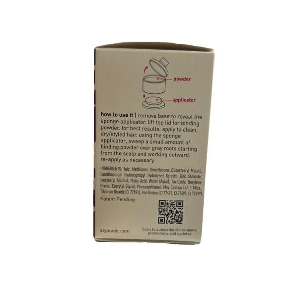 Style Edit Root Touch Up Powder Light Brown Gray Root Coverage .13oz NIB - Picture 2 of 3